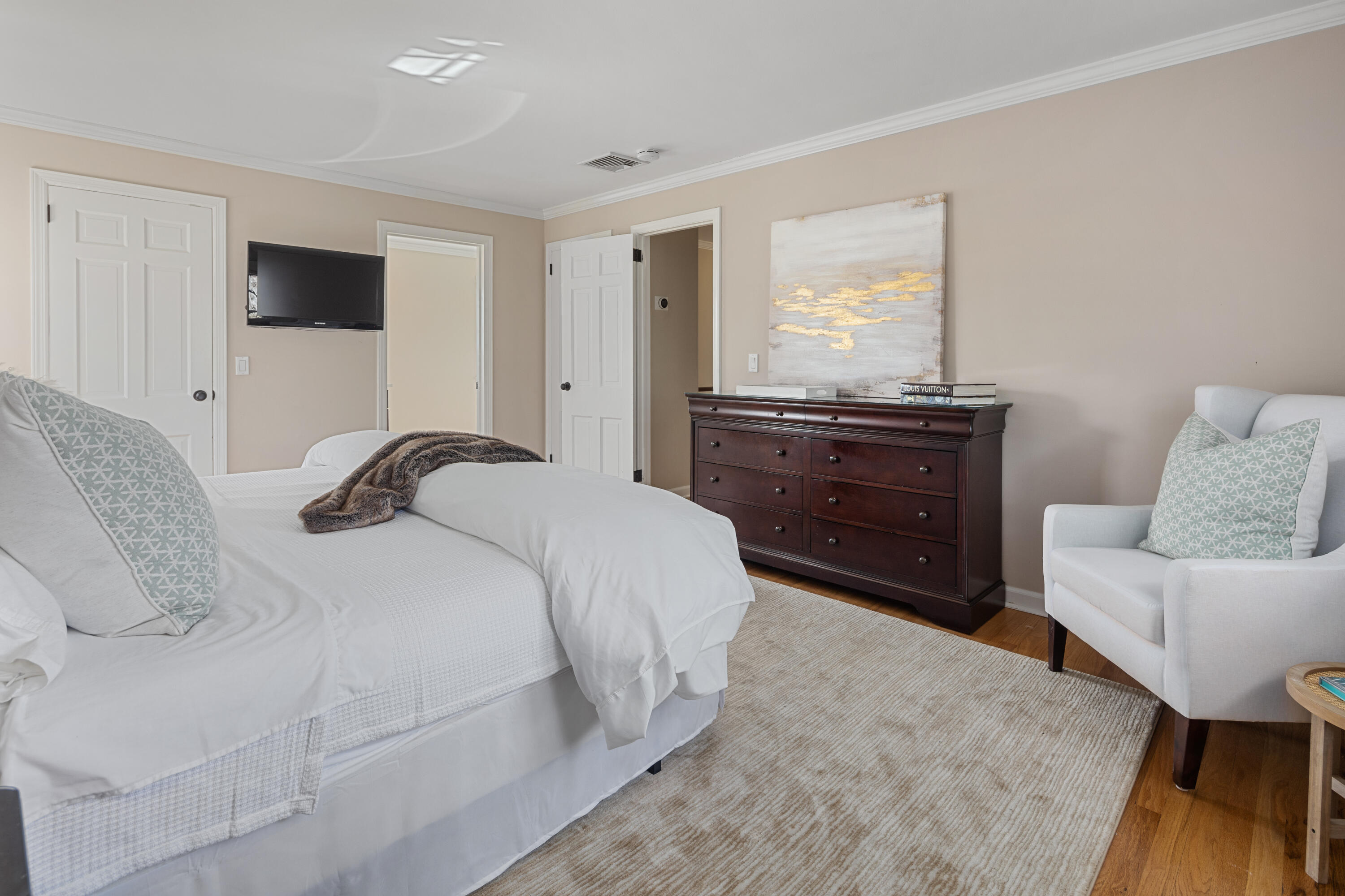 9 Duffy's Lane Darien, CT 06820 - Photo 23 of 42 a bedroom with a bed and a television