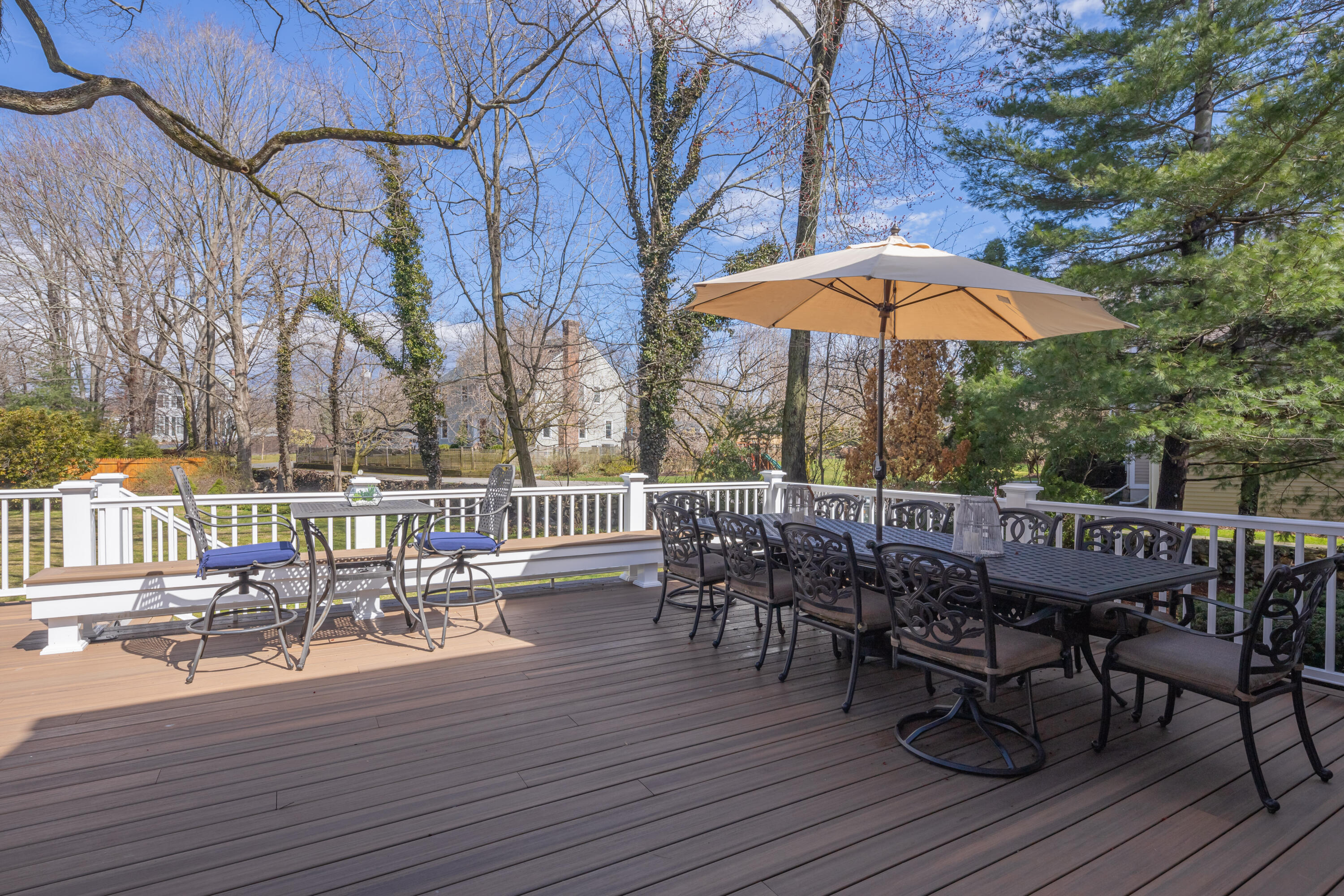 9 Duffy's Lane Darien, CT 06820 - Photo 35 of 42 a view of a chairs and table on the wooden floor