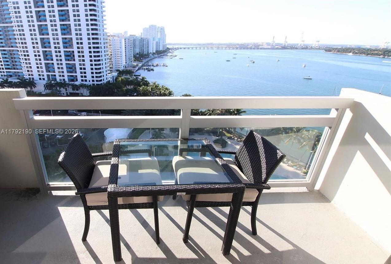 1500 Bay Road, Unit 1528S Miami Beach, FL 33139 - Photo 3 of 29 a view of balcony with furniture