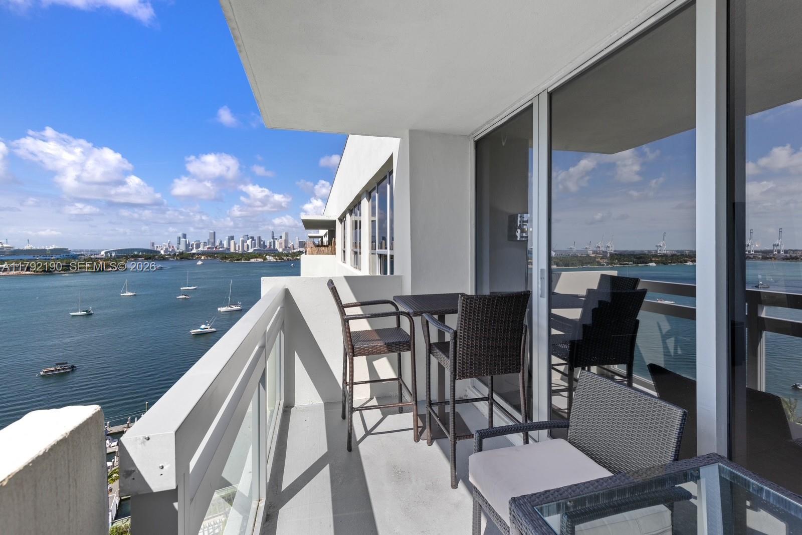 1500 Bay Road, Unit 1528S Miami Beach, FL 33139 - Photo 5 of 29 a view of balcony with patio