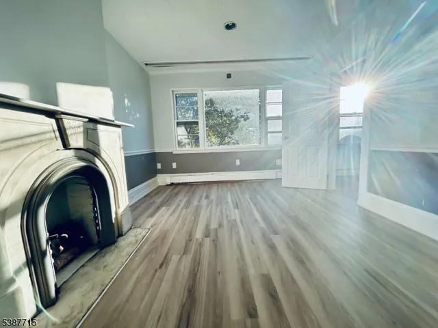 a view of a hallway with washer and dryer