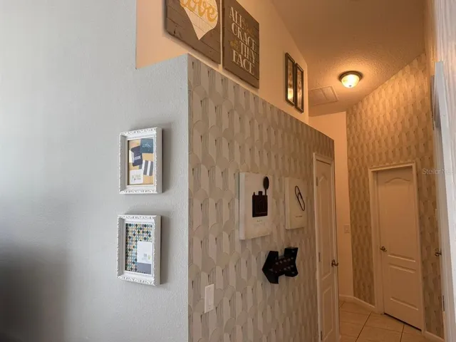 a view of a hallway with a elevator