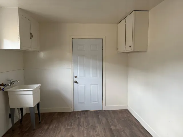 a view of a house with a wooden door