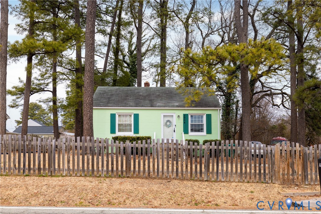 a front view of a house