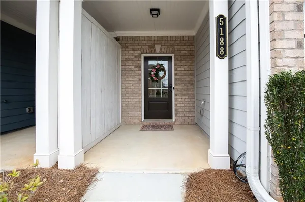 a view of front door of house