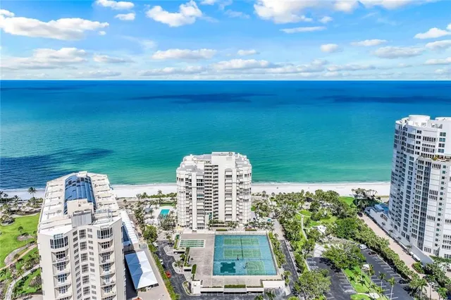 a view of a city with tall buildings