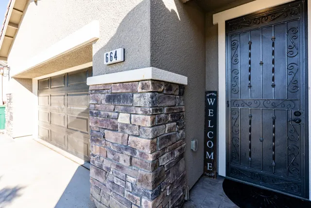 a close up of a door