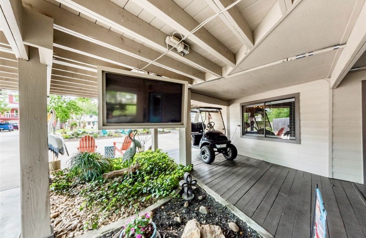 224 Clear Lake Road Clear Lake Shores, TX 77565 - Photo 9 of 50 Drop down TV Box under the home with remote