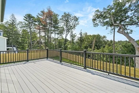 a view of a wooden deck