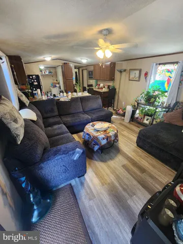 a living room with furniture and a couch