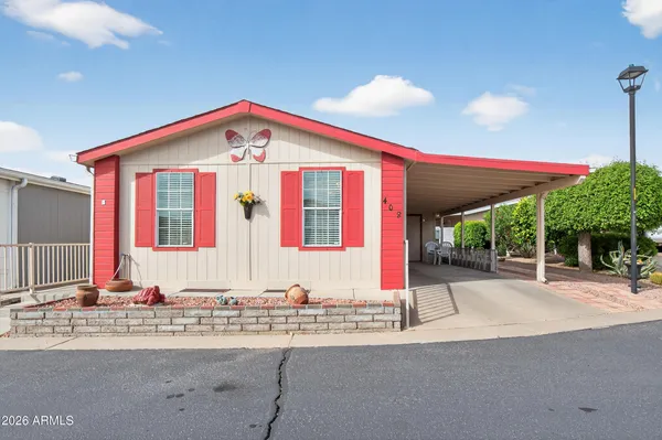 a front view of a house