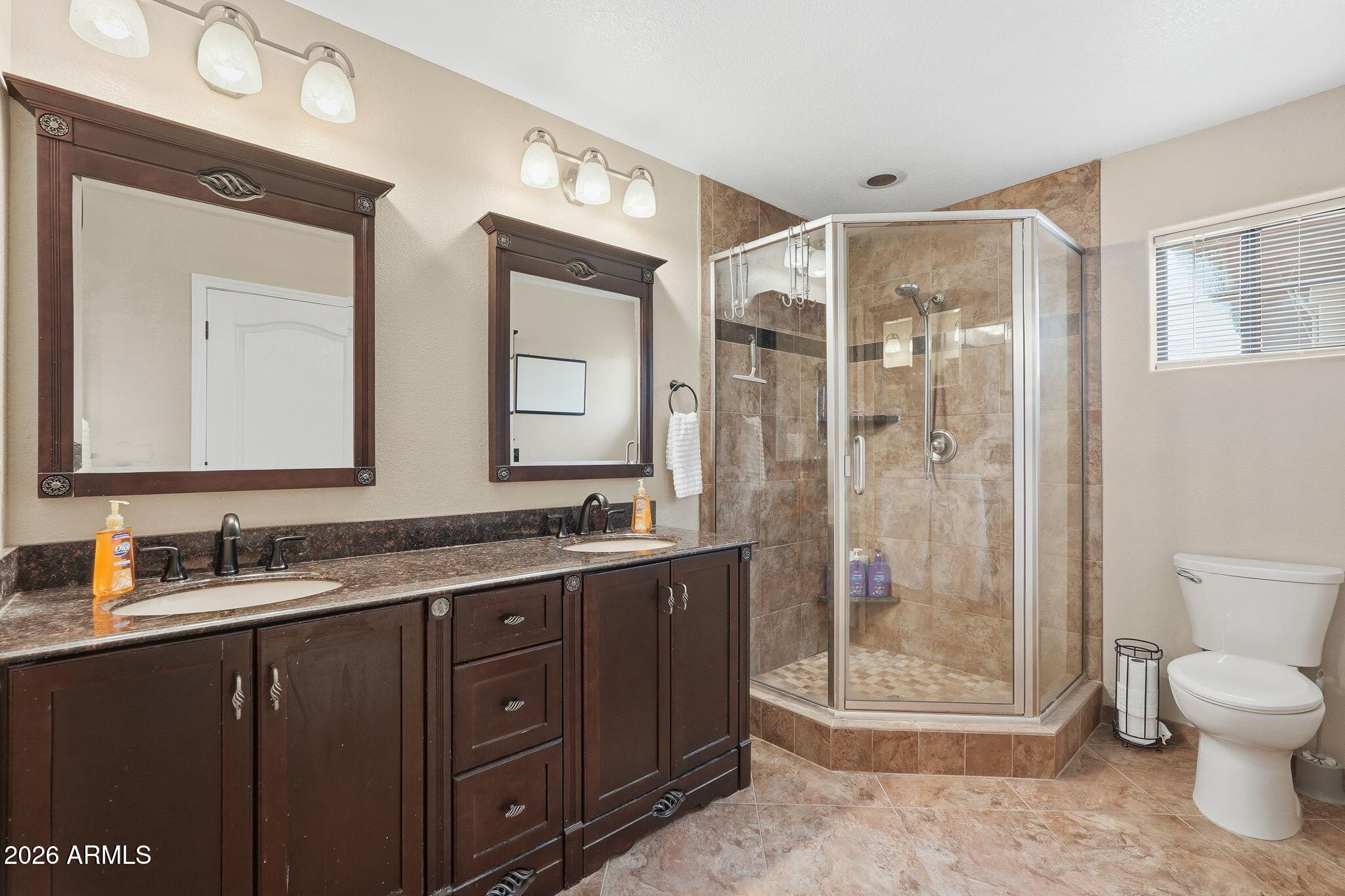 332 East Harrison Street Gilbert, AZ 85295 - Photo 45 of 101 a spacious bathroom with double vanity and a mirror