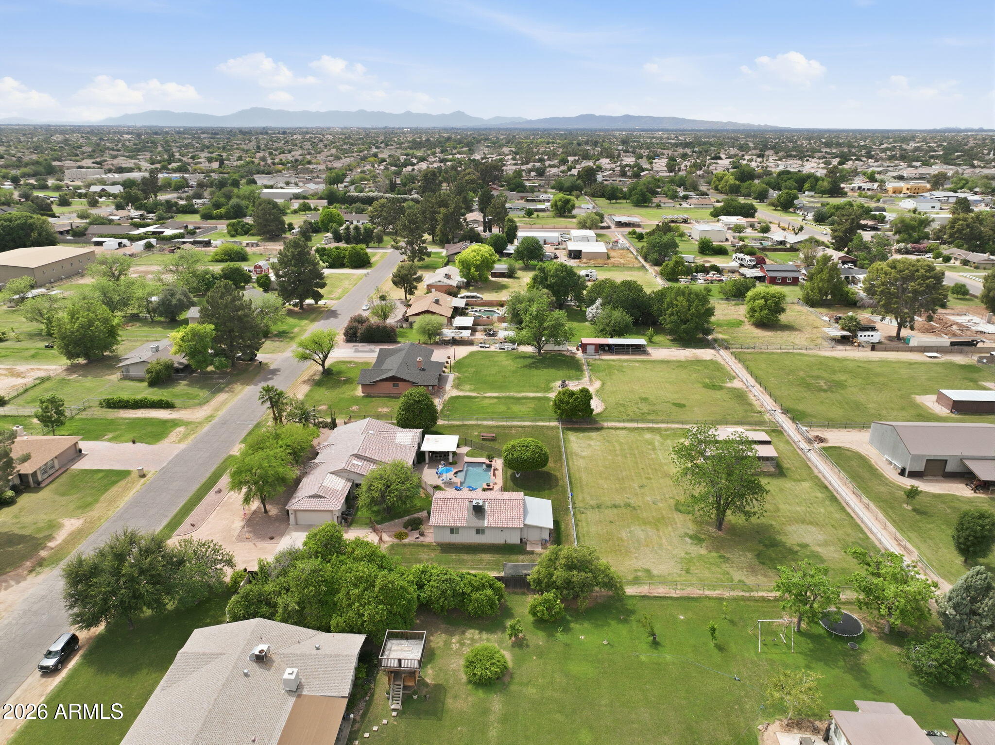 332 East Harrison Street Gilbert, AZ 85295 - Photo 92 of 101 an aerial view of residential houses with outdoor space