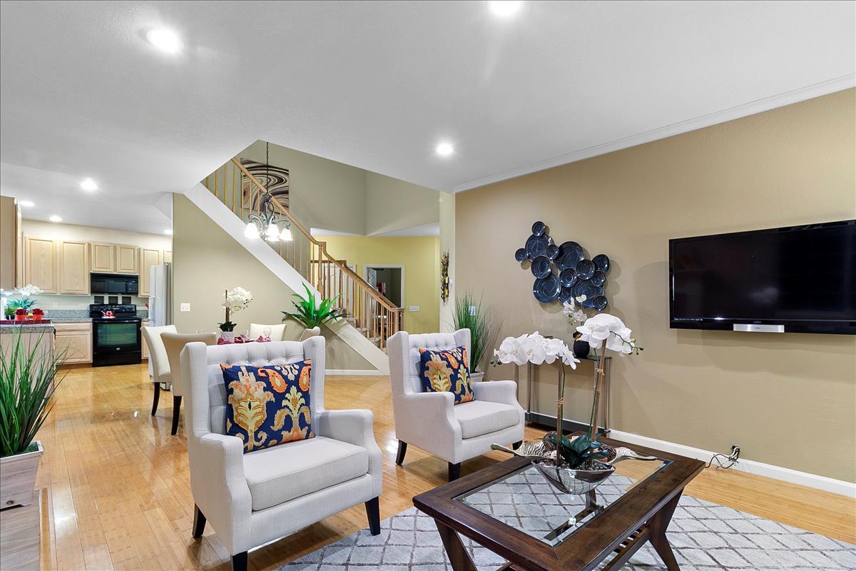 136 Redding Road Campbell, CA 95008 - Photo 6 of 30 a living room with furniture and a flat screen tv