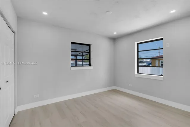 an empty room with a window