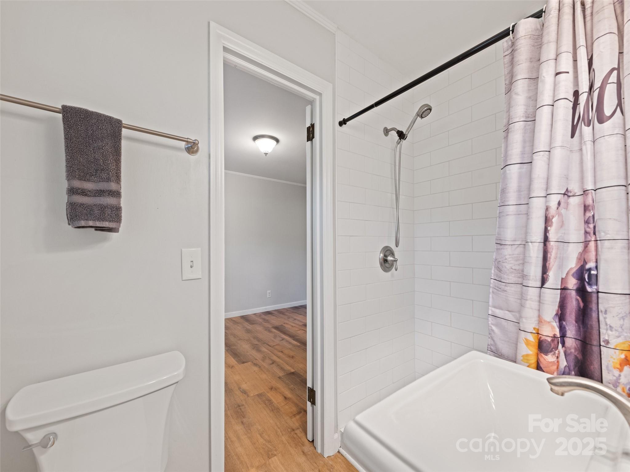 263 Blanton Street Columbus, NC 28722 - Photo 30 of 45 a bathroom with a shower and toilet