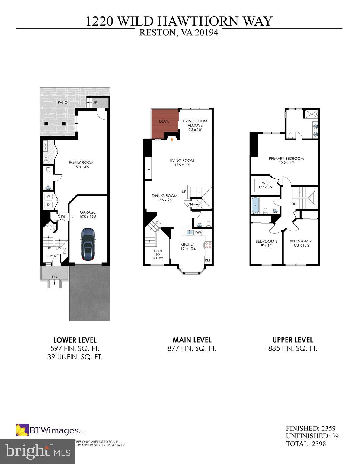1220 Wild Hawthorn Way Reston, VA 20194 - Photo 52 of 52 Floor Plan