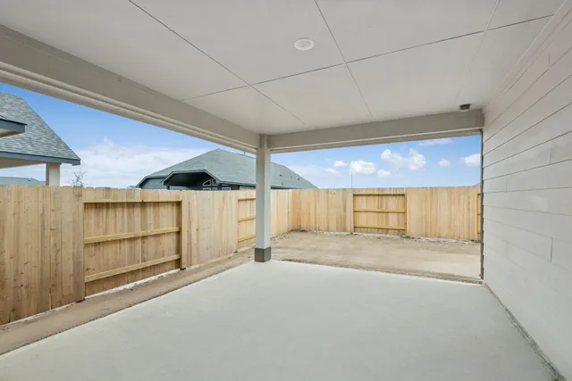 a view of a house with a large window