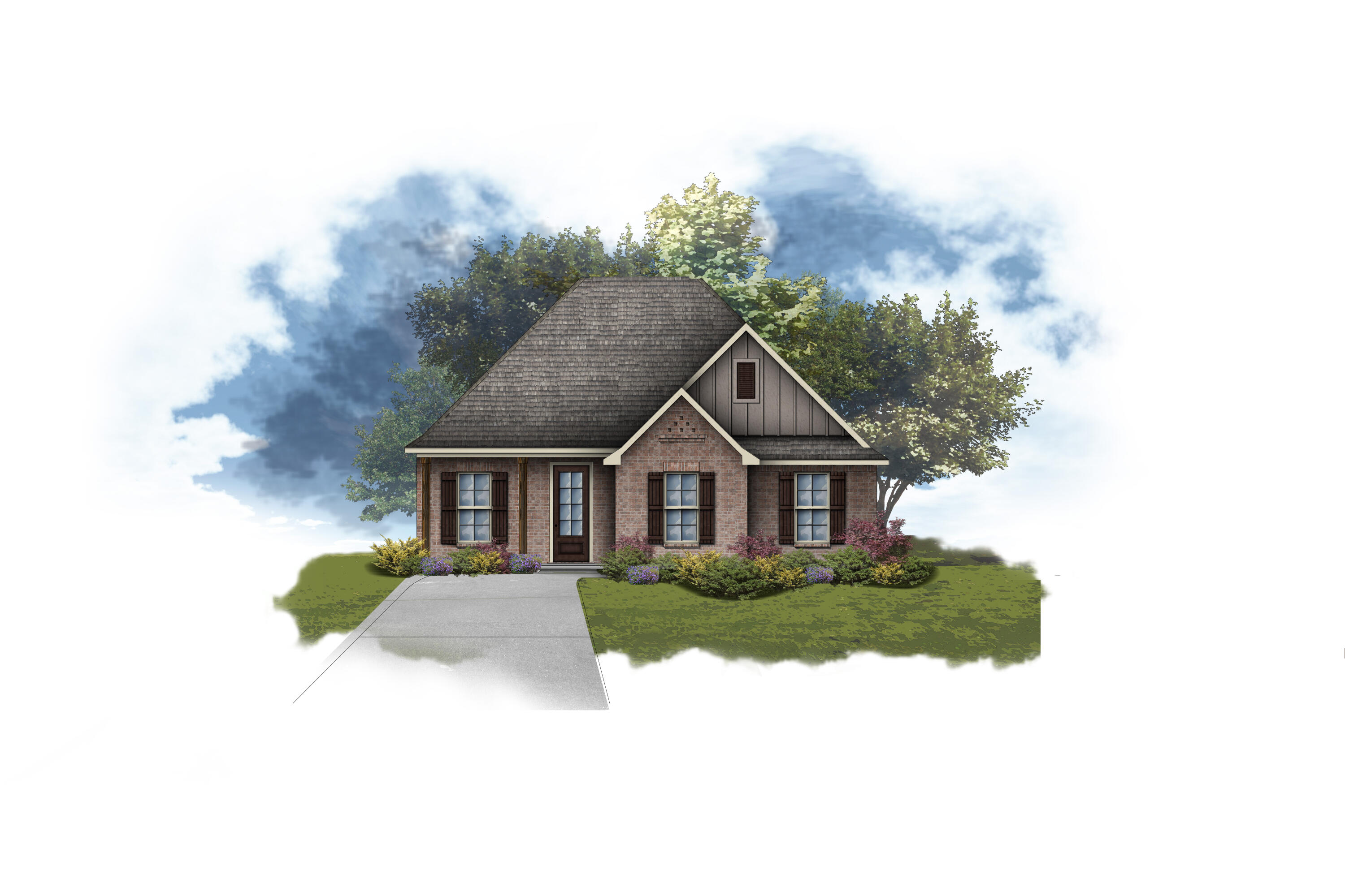 a view of house with a yard