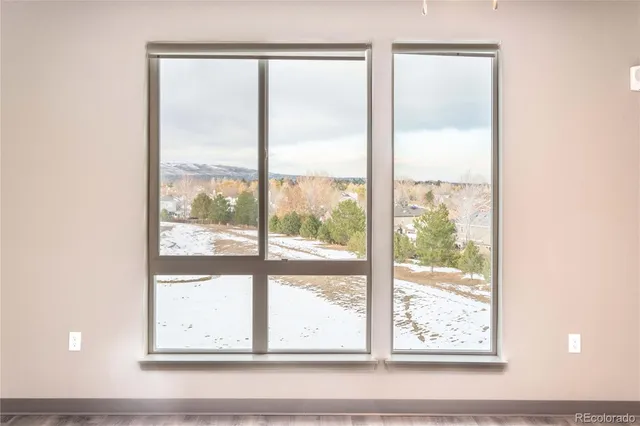a view of a window in a room