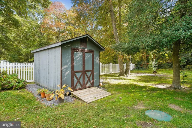 a view of a backyard with a garden