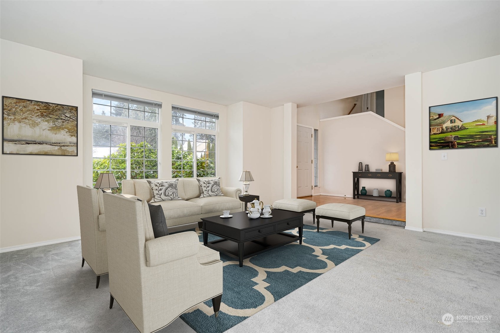 14539 144th Place Southeast Renton, WA 98059 - Photo 20 of 37 a living room with furniture and a large window