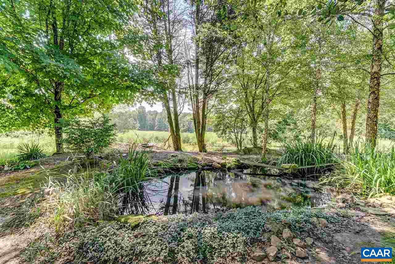 2262 Hamilton Road Louisa, VA 23093 - Photo 43 of 49 a backyard of a house with lots of green space and fountain