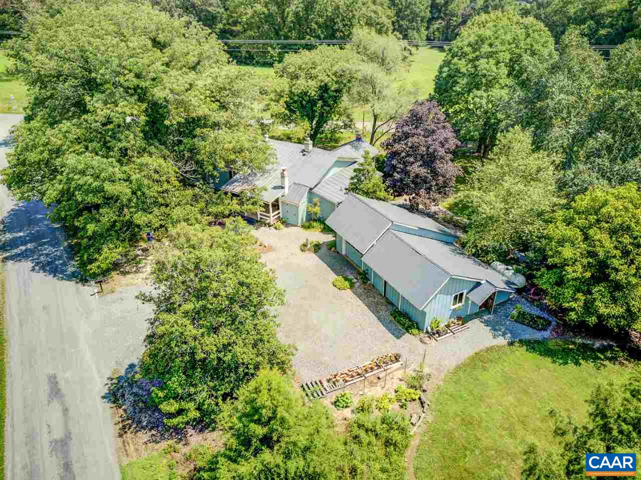 2262 Hamilton Road Louisa, VA 23093 - Photo 48 of 49 an aerial view of residential house with outdoor space and trees all around