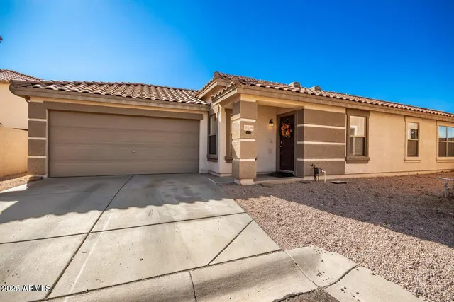 a front view of a house