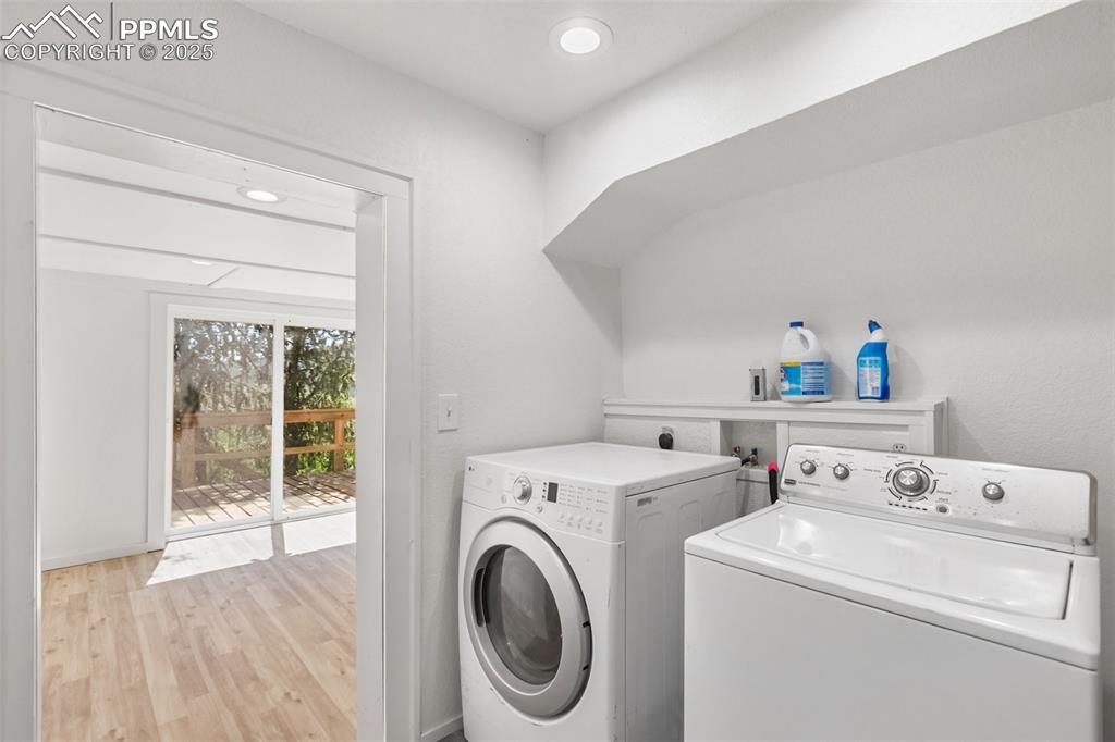 210 7th Street Victor, CO 80860 - Photo 29 of 38 a utility room with dryer and washer