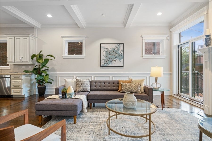 1904 West Wolfram Street Chicago, IL 60657 - Photo 13 of 56 a living room with furniture and a lamp