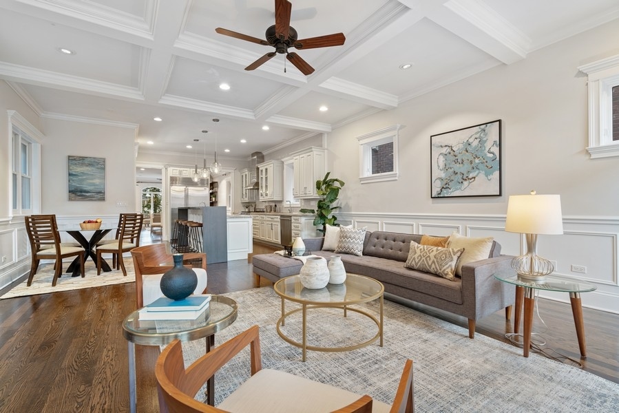 1904 West Wolfram Street Chicago, IL 60657 - Photo 14 of 56 a living room with furniture kitchen view and a window