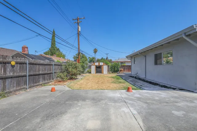 a backyard of a house