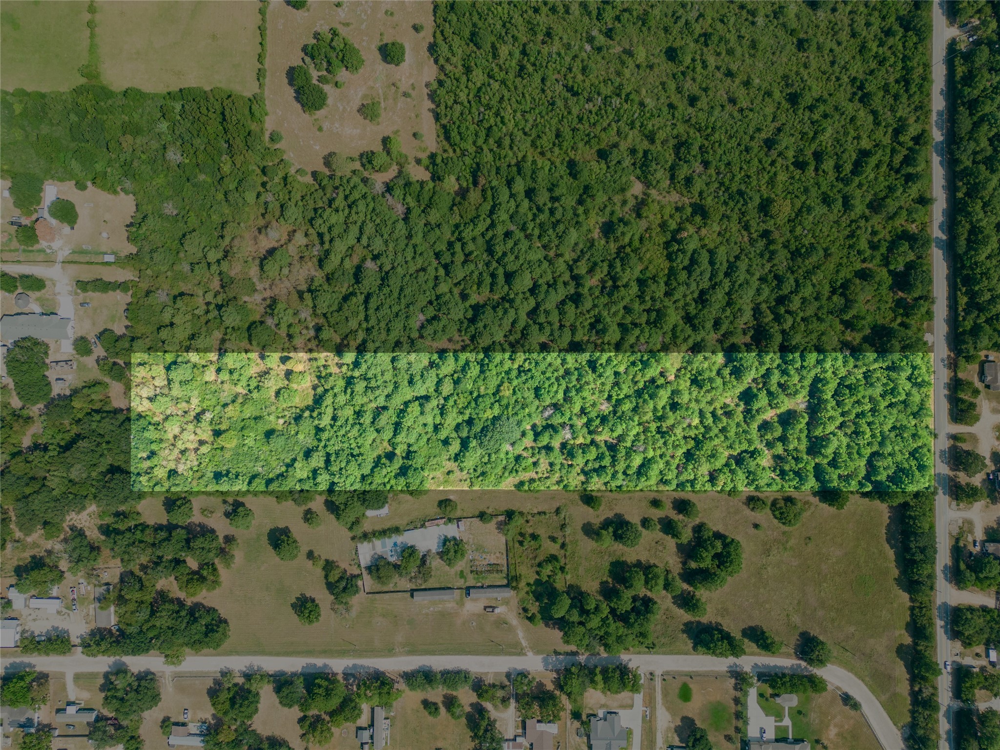 10-acre plot of land being divided into six residential lots