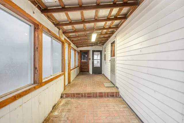 a view of outdoor space with seating space