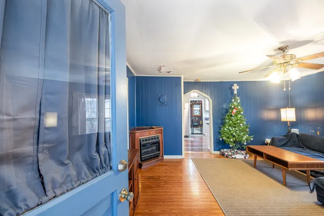 a spacious bathroom with a tub and shower