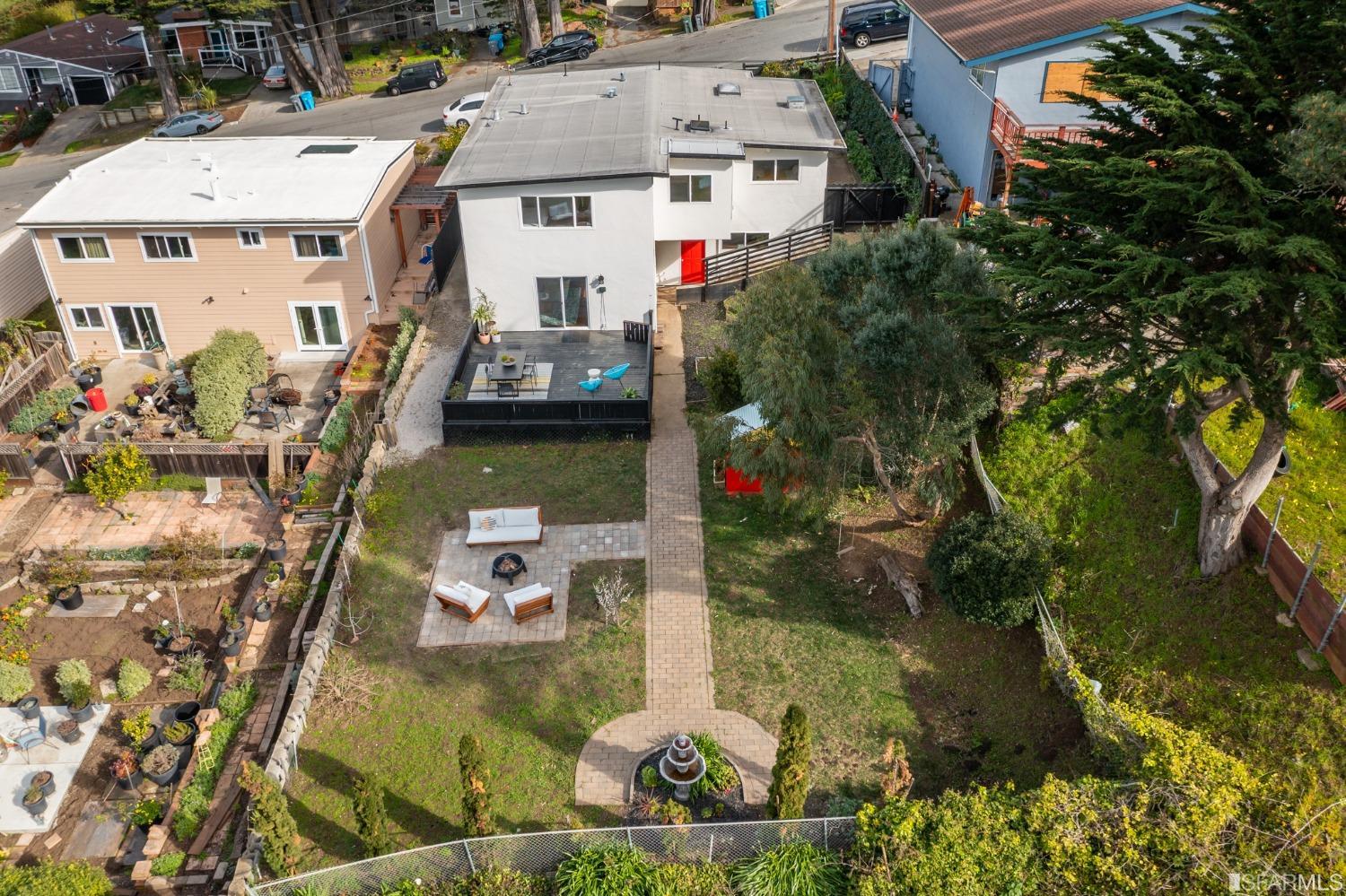 296 Reichling Avenue Pacifica, CA 94044 - Photo 35 of 39 an aerial view of a house with a yard basket ball court and outdoor seating