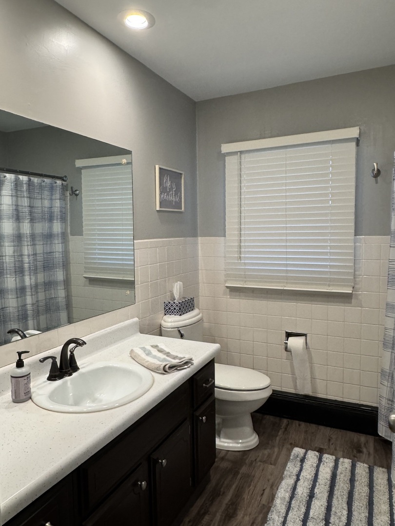 602 North Maple Street Herscher, IL 60941 - Photo 22 of 26 a bathroom with a sink a toilet and a mirror