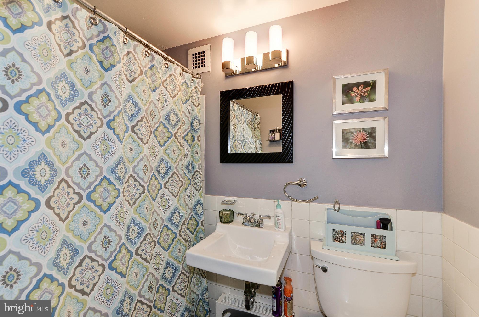 1301 Delaware Avenue Southwest, Unit N523 Washington, DC 20024 - Photo 14 of 26 a bathroom with a sink and a mirror with toilet