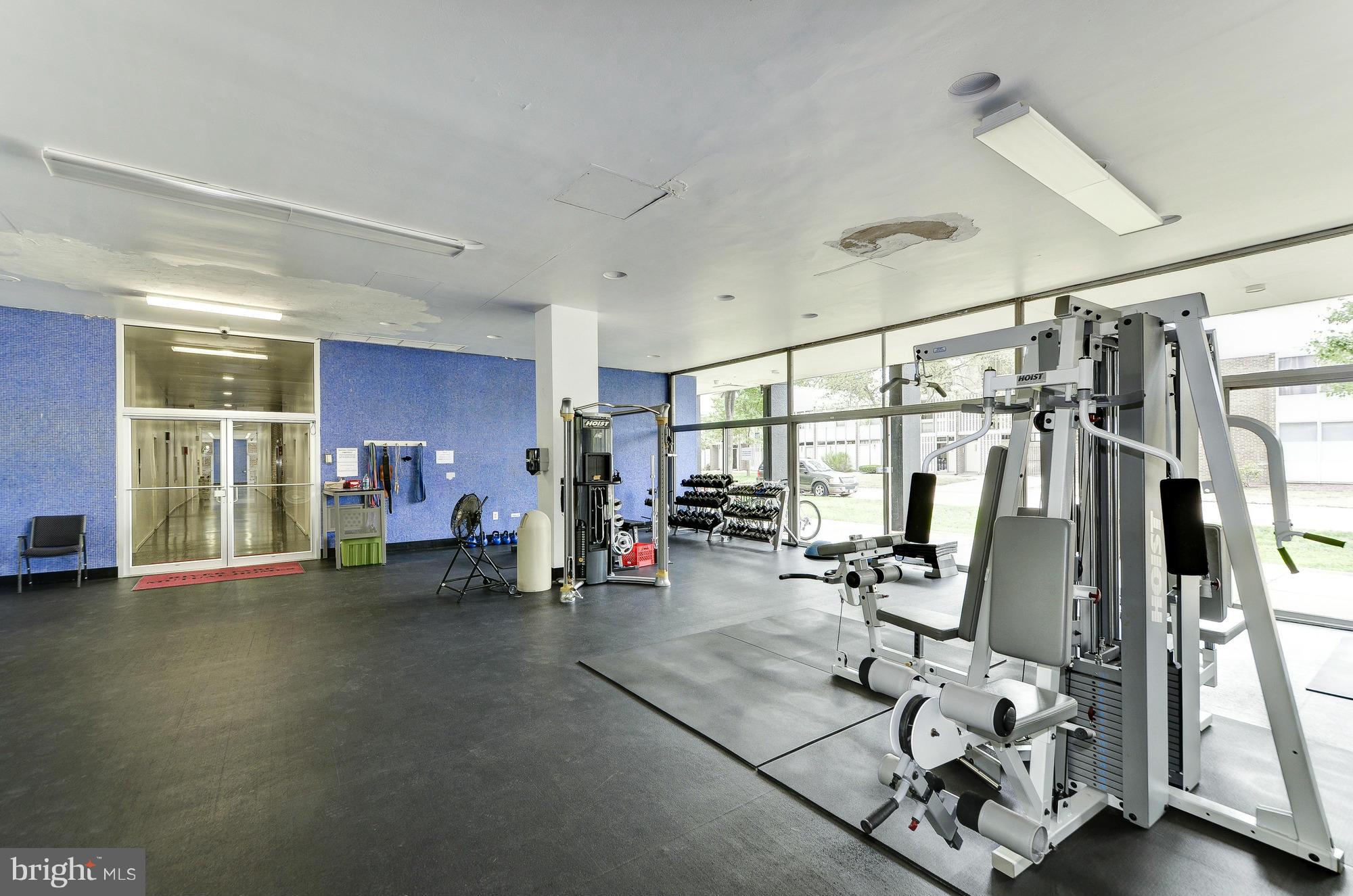 1301 Delaware Avenue Southwest, Unit N523 Washington, DC 20024 - Photo 19 of 26 a view of a room with gym equipment