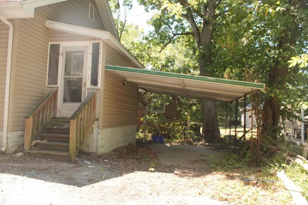 a front view of a house