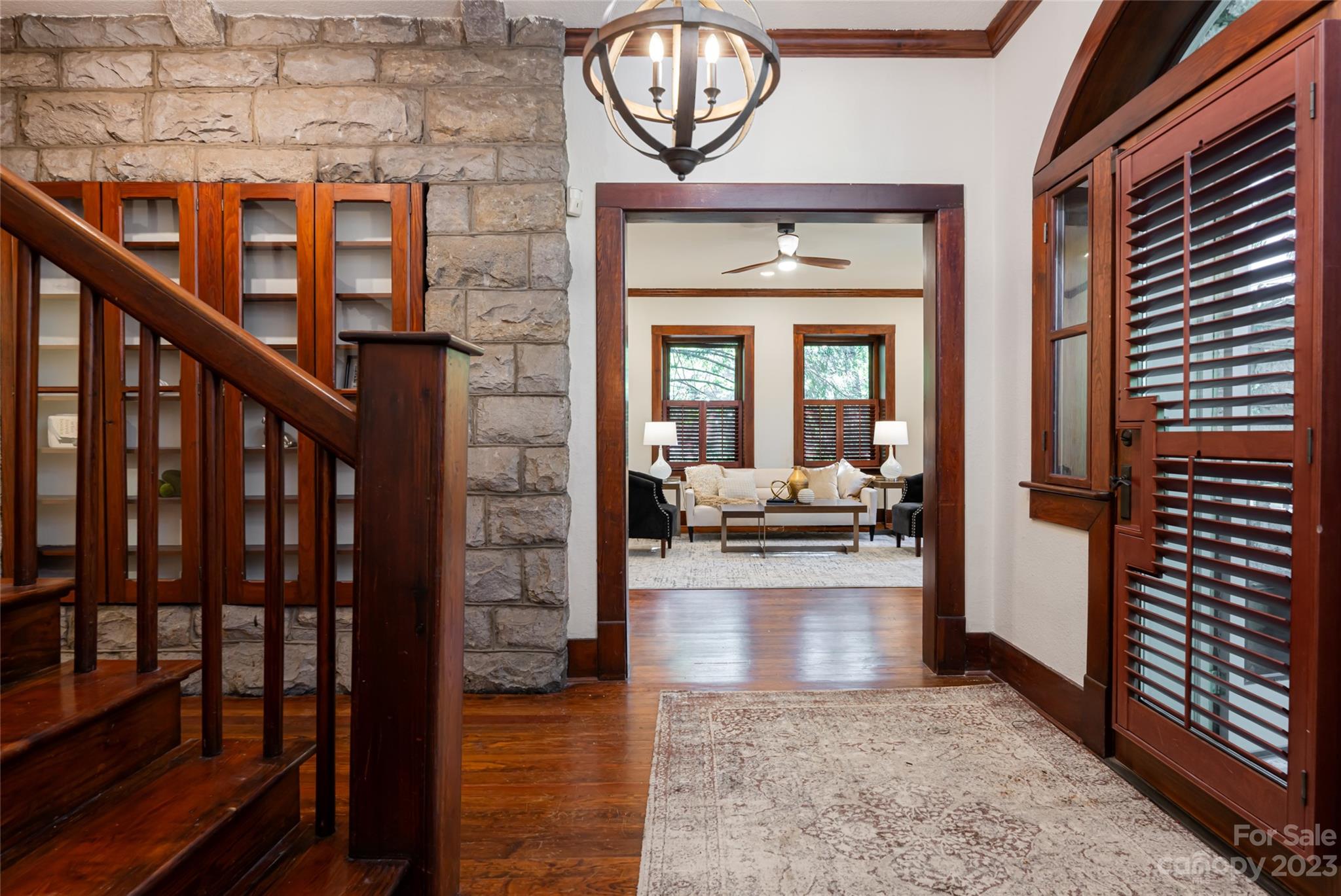 27 Edgewood Road Asheville, NC 28804 - Photo 8 of 48 a view of living room with furniture and a fireplace