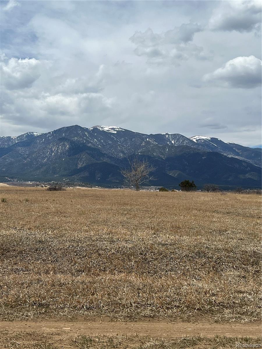 a view of an outdoor space and mountain view