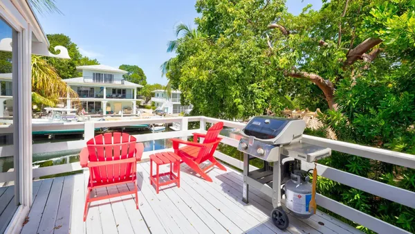 a balcony with an outdoor space