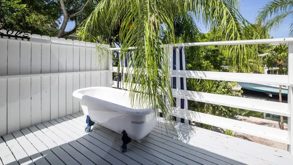 a view of outdoor space with seating area