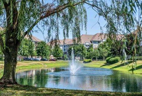 a view of a lake with houses