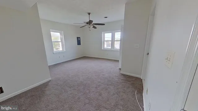 a view of a livingroom with a window