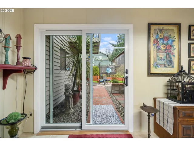 a view of a entryway front of a house