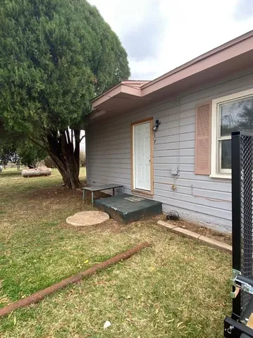 a backyard of a house