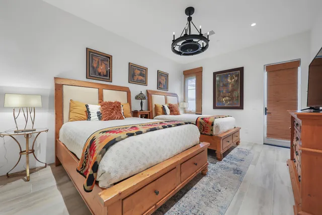 a view of city and mountain